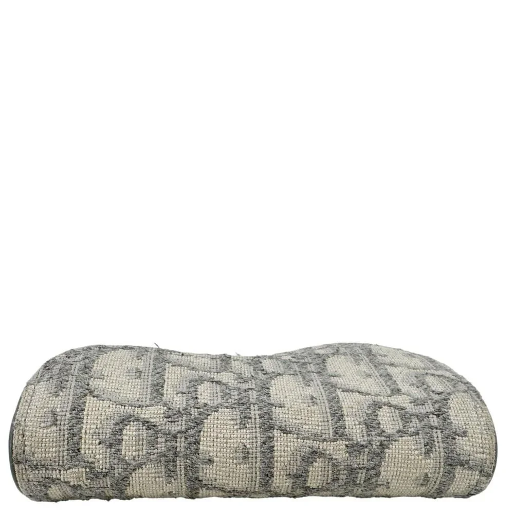 Christian Dior Saddle Oblique Canvas Card Holder Gray